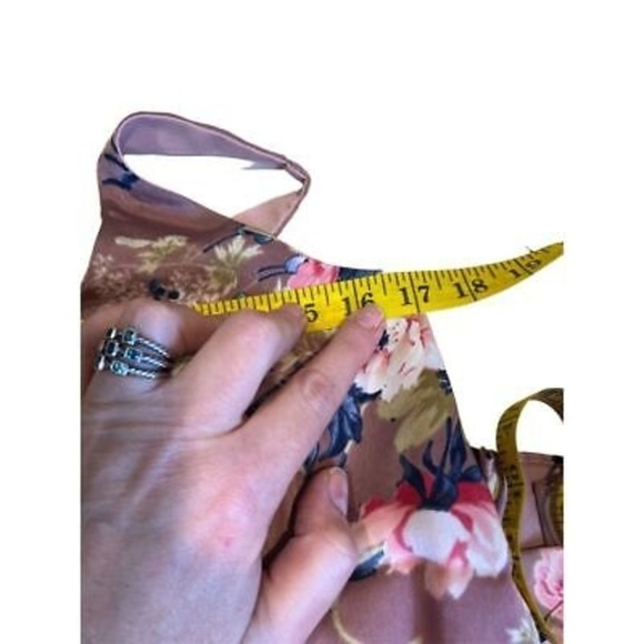 Revolve Women's XS Pink Floral Ruffle Mini Dress Party Cocktail - Picture 5 of 7